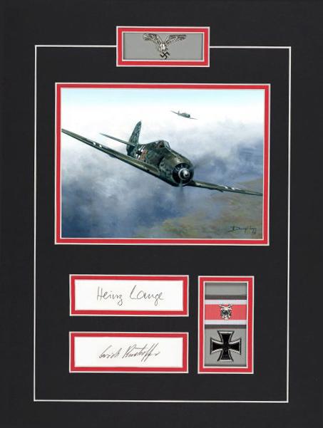 HEINZ LANGE and ERICH RUDORFFER - Luftwaffe Pilot Signatures - LUFT09