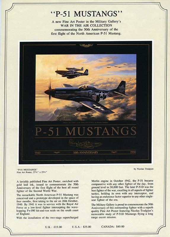 P-51 Mustangs by Nicolas Trudgian - Sales Brochure