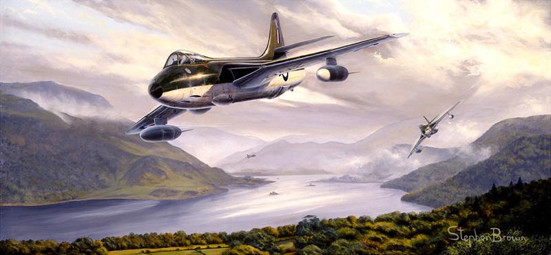 Hunters Over The Lakes by Stephen Brown - Cameo print