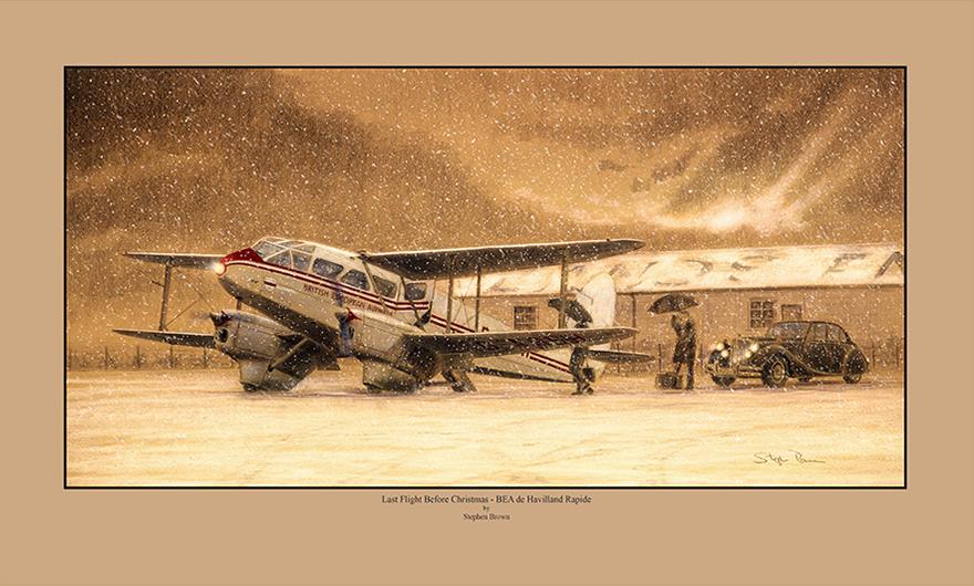 Last Flight Before Christmas - BEA Rapide by Stephen Brown