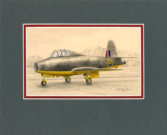 Gloster E.28/39 by Stephen Brown - Original Drawing