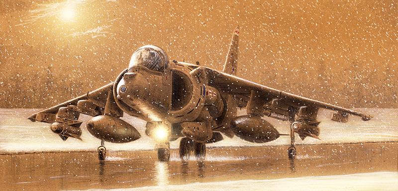 Harrier in the Snow - RAF Harrier GR.9 - Christmas Card M515