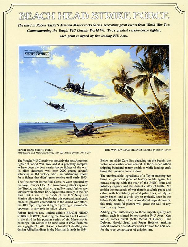 Beach Head Strike Force by Robert Taylor - Sales Brochure - Grade A