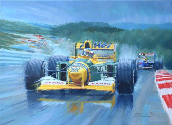 First for Michael - Schumacher Benetton F1 Greetings Card S031