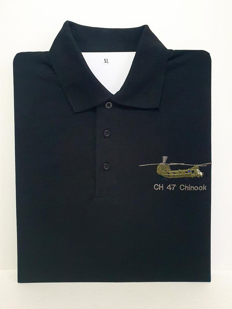 CH 47 Chinook Polo Shirt - Black