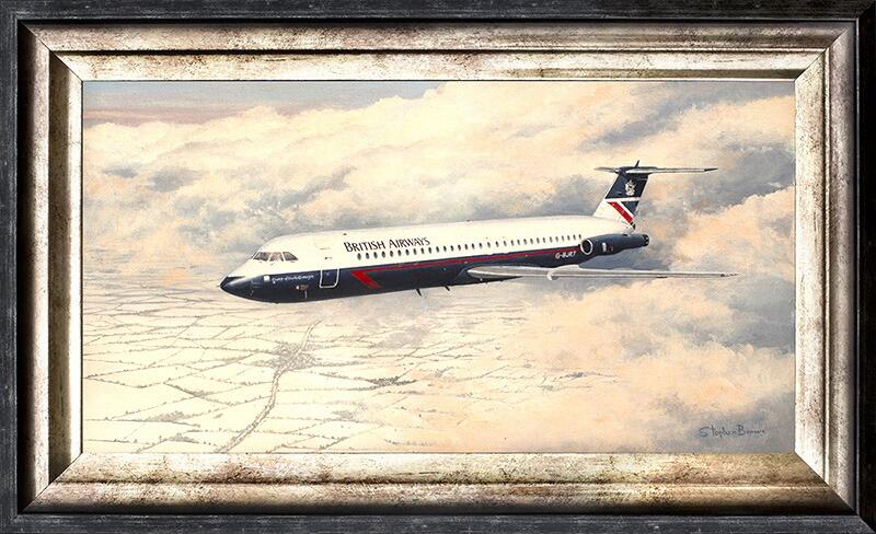 Heading Home - British Airways BAC 1-11 by Stephen Brown - Original Oil Painting