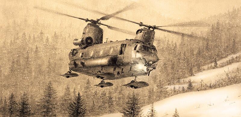 Arctic Chinook - Aviation Christmas Card