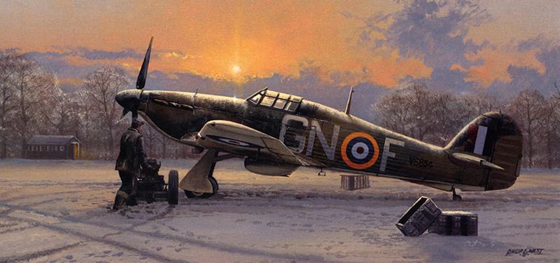 Home is the Hunter - Hawker Hurricane - Christmas Card M493