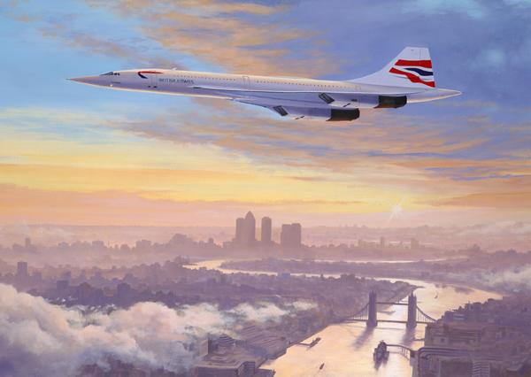 Concorde - Early Morning Arrival - Stephen Brown - Greetings Card C025