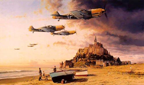 Aces on the Western Front by Robert Taylor - Me109 Greetings Card RT32