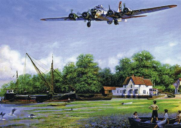 Flying Fortress by Bill Perring - B-17 Greetings Card M299