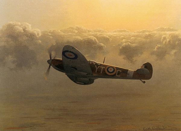 Spitfire Mk IIa by Keith Woodcock - Spitfire Greetings Card M172