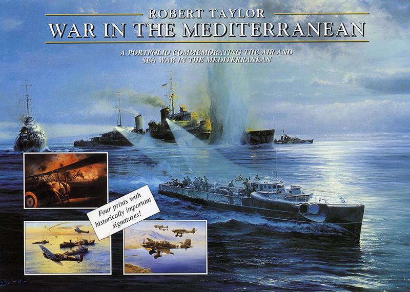 War in the Mediterranean by Robert Taylor - Sales Brochure - Grade B