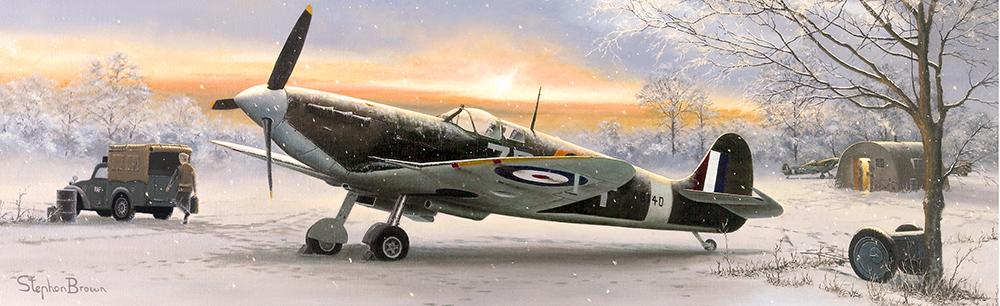 Spitfire Dawn by Stephen Brown - Cameo print
