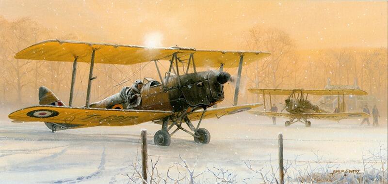 Those Were the Days - RAF Tiger Moth Christmas Card M604