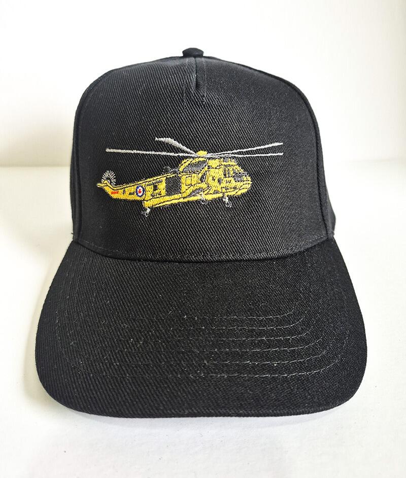Westland Sea King Royal Navy Rescue Helicopter Baseball Cap - Black