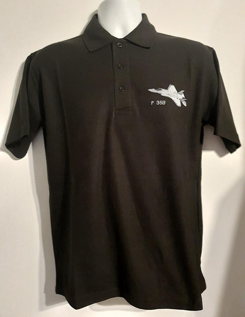 F-35B Lightning Polo Shirt - Black