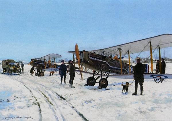 Can't I Go With Him? - Bristol F.2B Fighter - Christmas Card M416