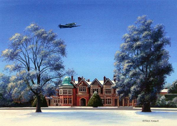 Due Respect Bletchley - RAF Spitfire - Christmas Card M401
