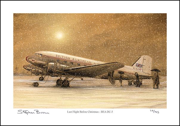 Last Flight Before Christmas - BEA DC-3 - LE41