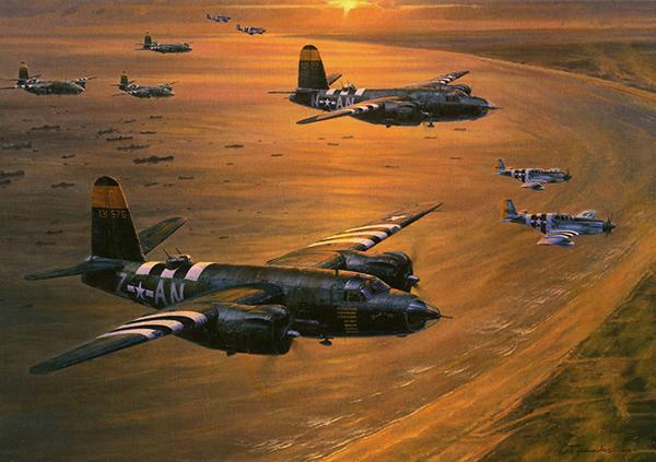 Utah Dawn by Anthony Saunders - B26 Marauder Greetings Card M386