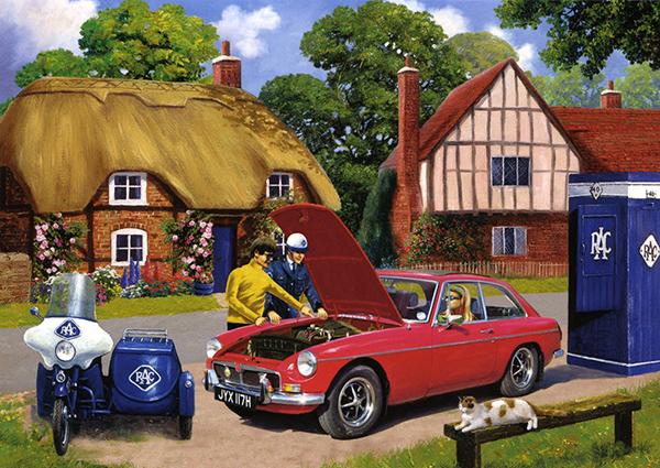 Help At Hand by Kevin Walsh - Classic Car Greetings Card L017