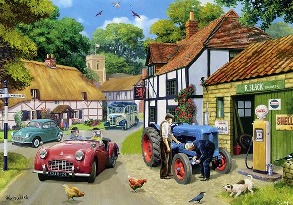 Running Repairs by Kevin Walsh - Classic Car Greetings Card L064