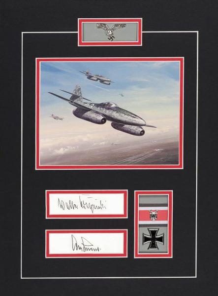 ADOLF GALLAND and WALTER KRUPINSKI - Luftwaffe Pilot Sigs - LUFT10