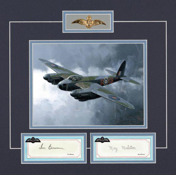 Sir IVOR BROOM and ROY RALSTON - RAF Bomber Pilot Signatures - RAFB05