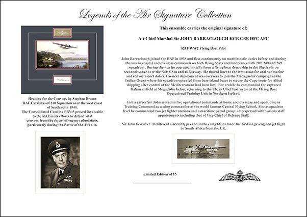 John Barraclough - RAF WW2 Coastal Command Pilot Signature LOTA08