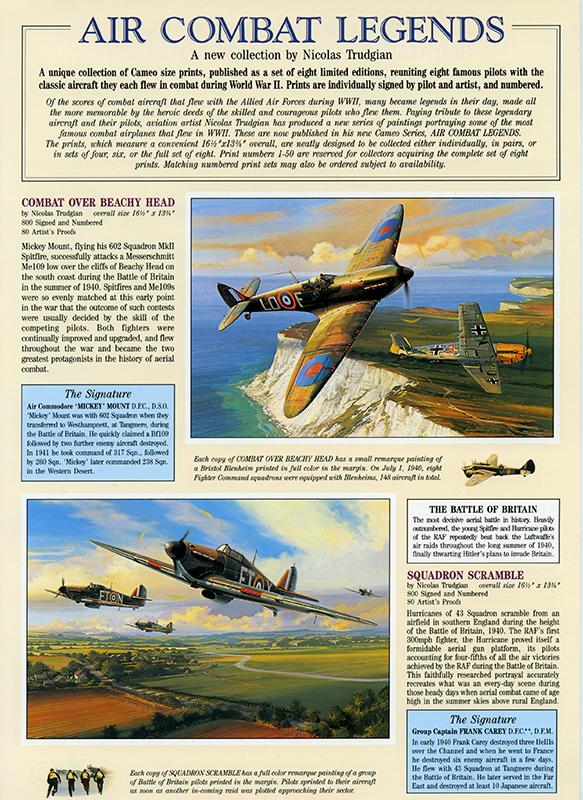 Air Combat Legends by Nicolas Trudgian - Sales Brochure
