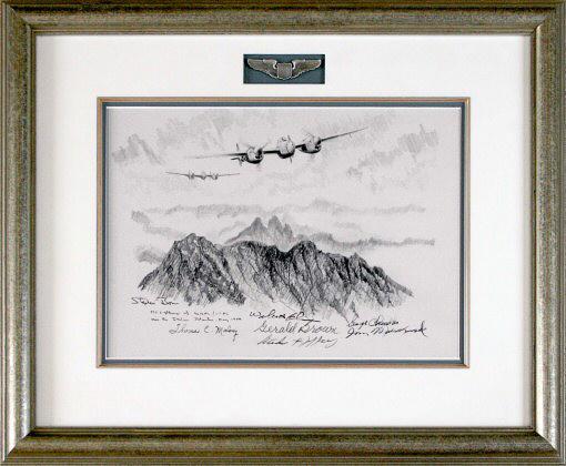 Lightnings Over the Dolomites by Stephen Brown - Original Drawing
