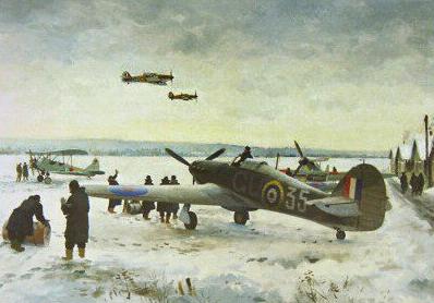 Snowbirds - Hawker Hurricanes - Christmas card M207