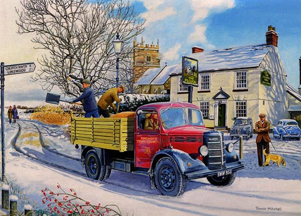 Christmas Road Gritters - Motoring Christmas Card A061