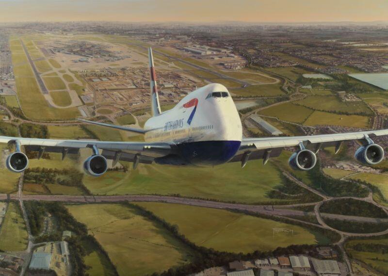 Heathrow Heavyweight by Chris French - British Airways 747 Greetings Card