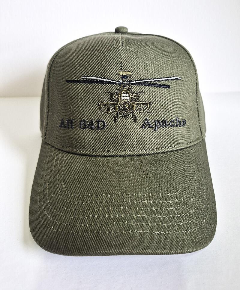 AH-64 Apache British Army Helicopter Baseball Cap - Olive Green