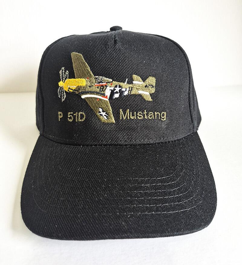 P-51D Mustang USAAF Baseball Cap - Black