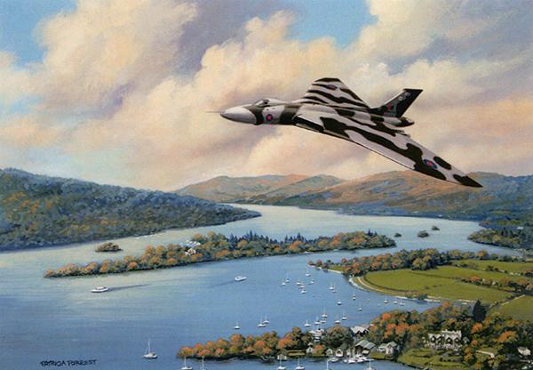 Final Flight Over Lake Windermere by Patricia Forrest - Greetings Card M450