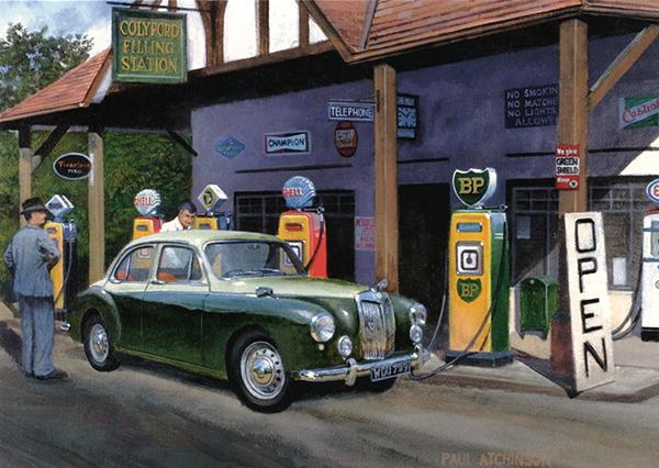 Check Your Oil Sir by Paul Atchinson - Classic Car Greetings Card L027