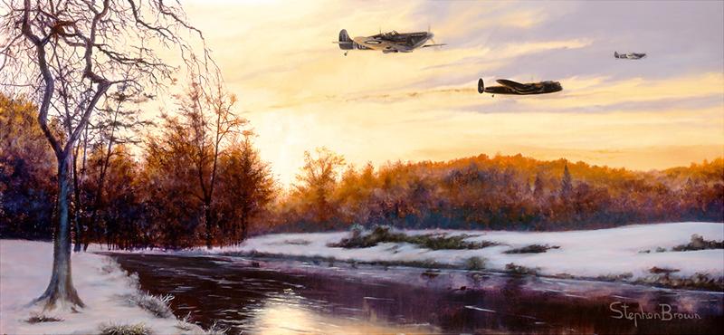 Spitfire Escort by Stephen Brown - Cameo print