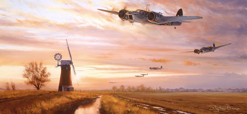 Blenheims Over Norfolk by Stephen Brown - Cameo print