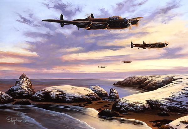 Lancasters Over Kynance by Stephen Brown - Cameo print