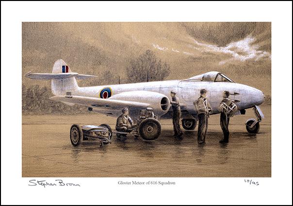 Gloster Meteor of 616 Squadron - Limited Edition Greetings Card LE94