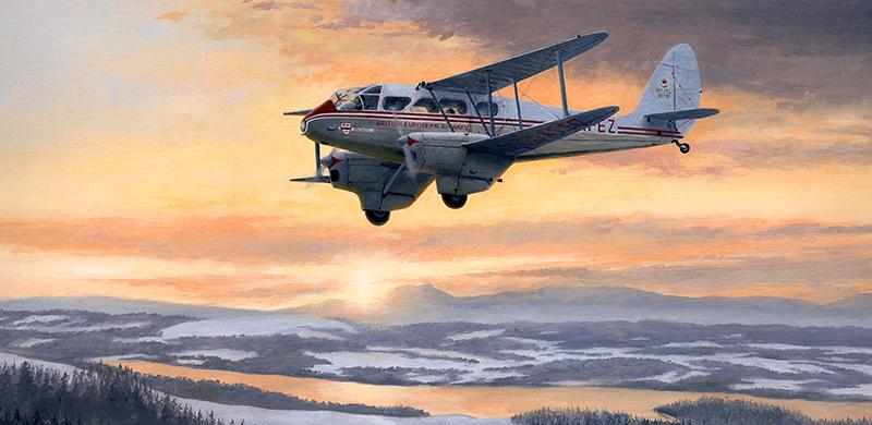 Heading Home for Christmas - BEA DH.89 Rapide - M566