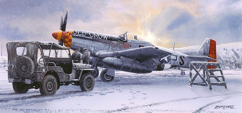 Winter of '45 - P-51 Mustang - Christmas Card M014