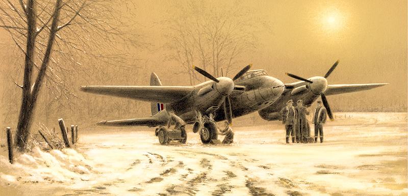 Mosquito in the Snow - Christmas card M411