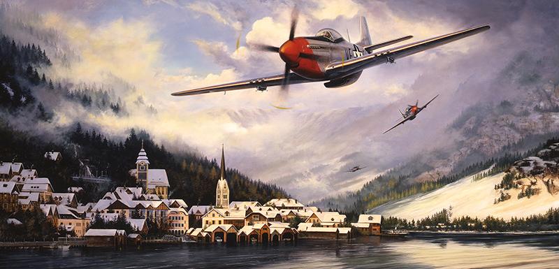 Mustang Winter Mission - P-51s - Christmas card M413