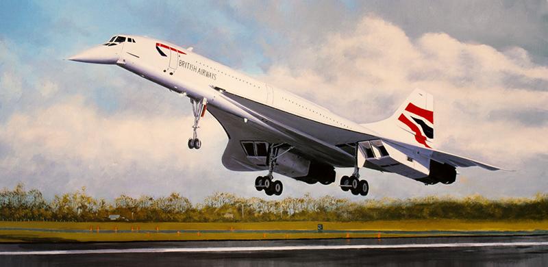 Concorde - The Final Touch Down by Stephen Brown - Greetings Card C004