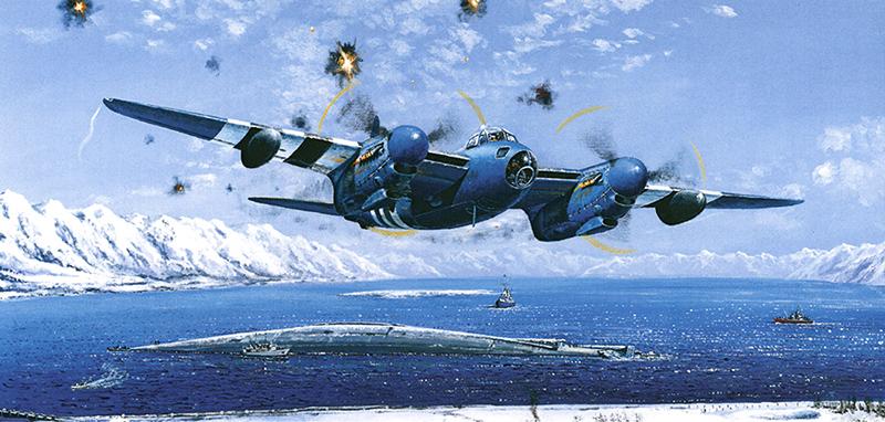 Tirpitz Revisited by Philip West - Mosquito Greetings Card M471