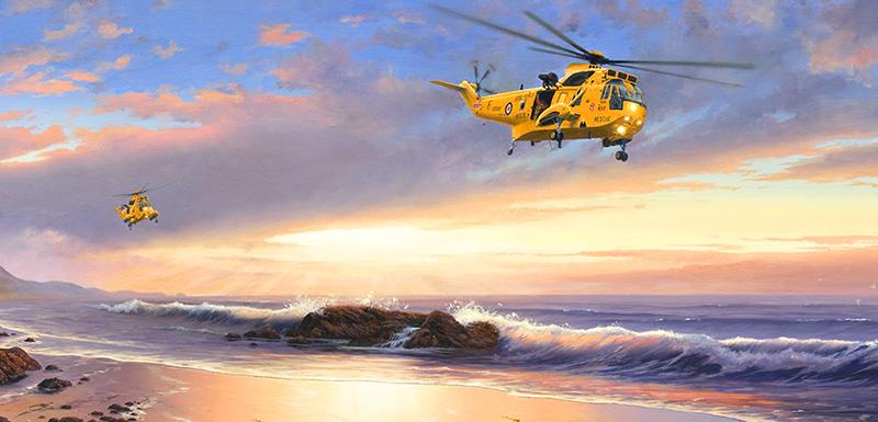 Royal Rescue Team by Stephen Brown - Sea King Greetings Card M342